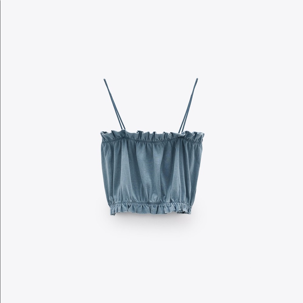 Zara Ruched Crop Top - Picture 4 of 4